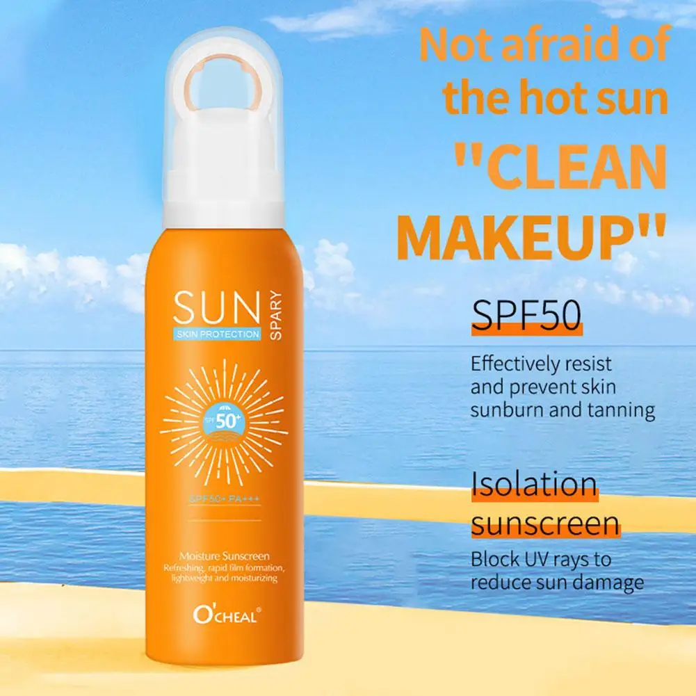 SPF50 Sunscreen Spray 150ml Skin Care Cream Waterproof Non Greasy Body Face Sun UV Protection Mist Summer Brightening Anti Aging