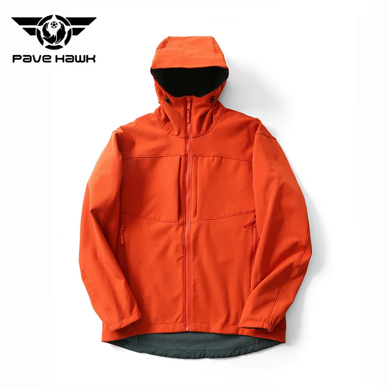 

Outdoor Waterproof Soft Shell Charge Jacket Men's Windproof Multi Pocket Warm Hooded Coat Climbing Camping Fishing Jackets Male