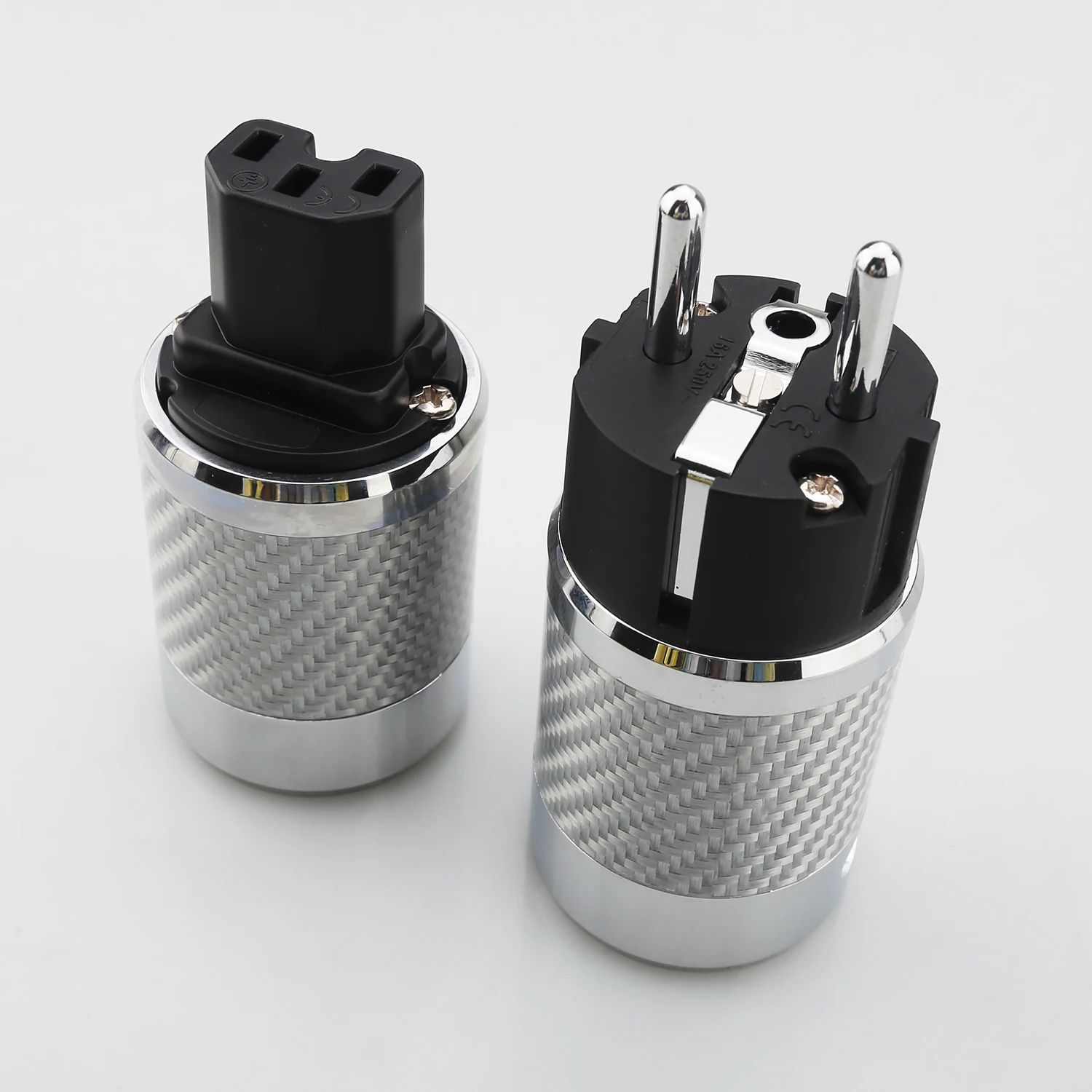 

Hi-End NCF Rhodium Plated EU Schuko Power Plug | 15A 125V / 10A 250V US/EU Audio Power Supply Connector