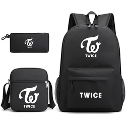 3pcs Set Twice Nayeon Children School Backpacks Cool Schoolbag Student Shoulder Bag for Boy Pen Pencil Bags