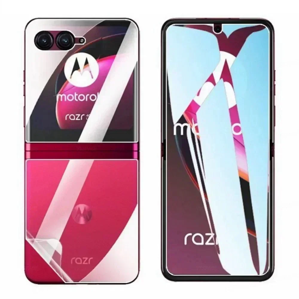 Matte HD Clear Soft Hydrogel Film For Motorola Moto Razr 50 40 Ultra Plus 2024 2023 2022 Soft Screen Protector Anti Fingerprint image 3