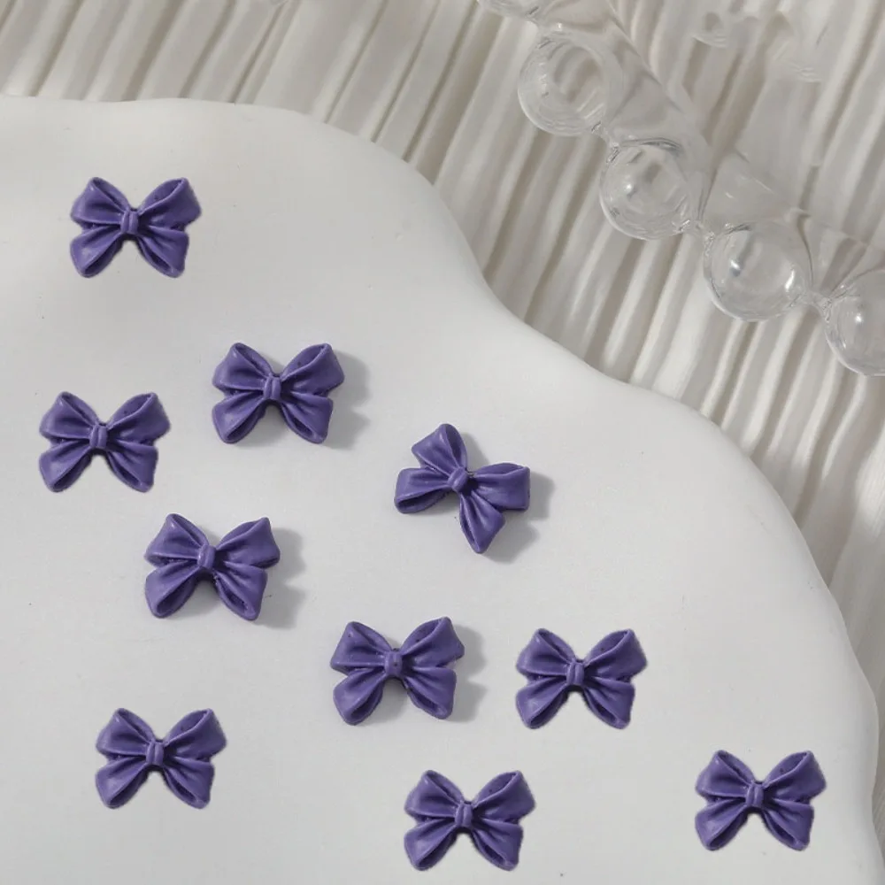 New 10PCS Nail Charm Parts Resin DIY Bow Accessories Supplies Nail Accessories Nail