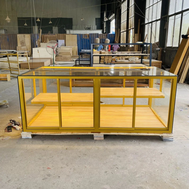 

Стеллаж-витрина для выпечки и десертов на заказ, стеклянная витрина для кондитерских изделий, стенд для демонстрации выпечки, мебель для торговых центров на заказ