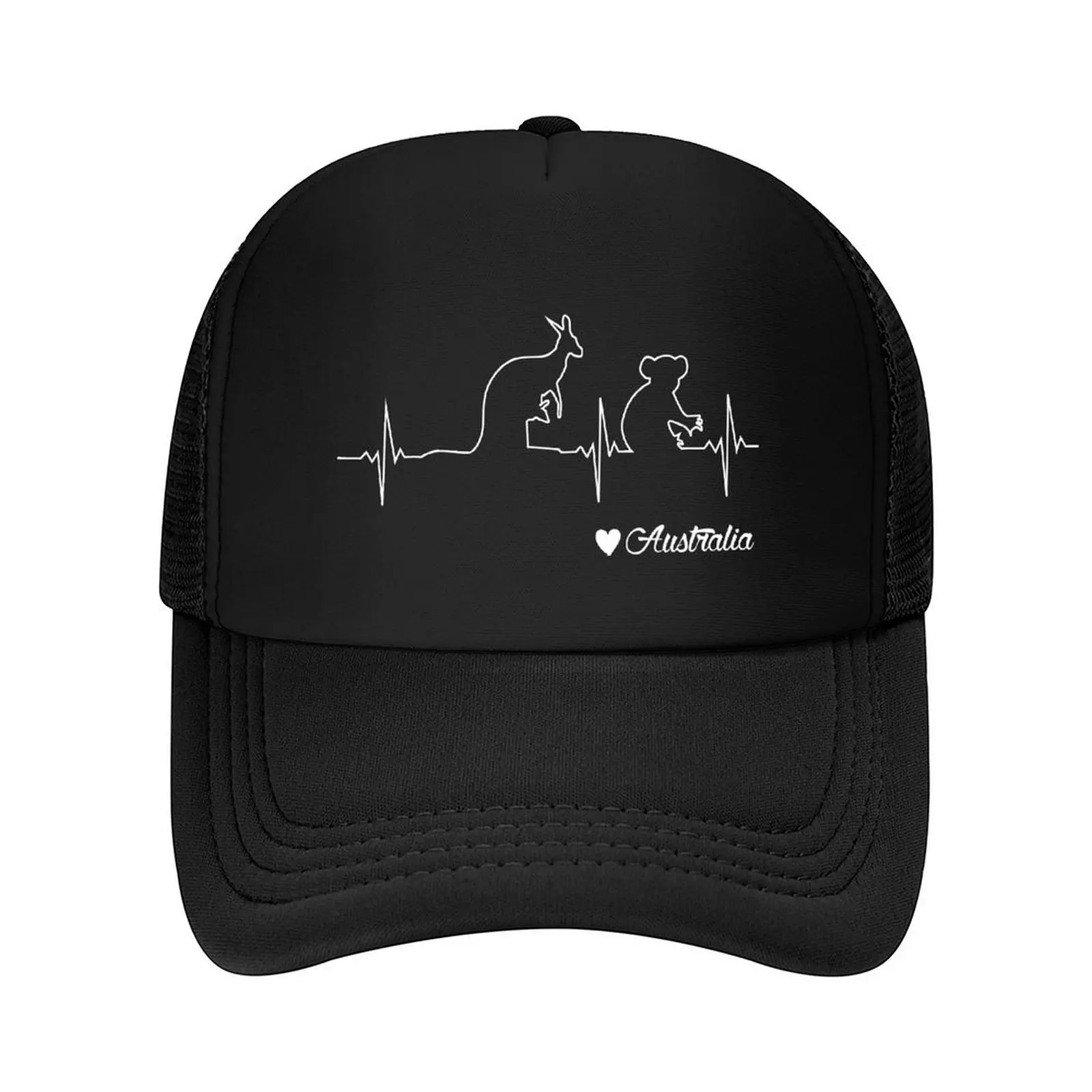 

Australia Kangaroo and Koala Heartbeat Draw Gift Baseball Cap Funny hats sun hat Icon winter hats for men Hats For Women Men's