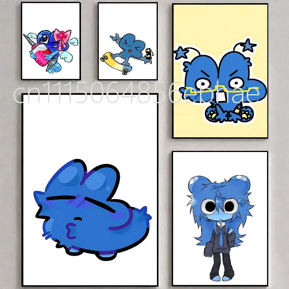 FOR BFDI Four Poster HD Anime Hot Theme Singer/OST/Movie-Waterproof Self-Stick Home Decor