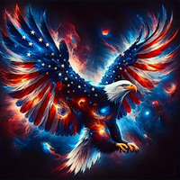5D DIY Full Round Drill Diamond Painting Eagle Kit Home Decor Art Craft 30x30cm