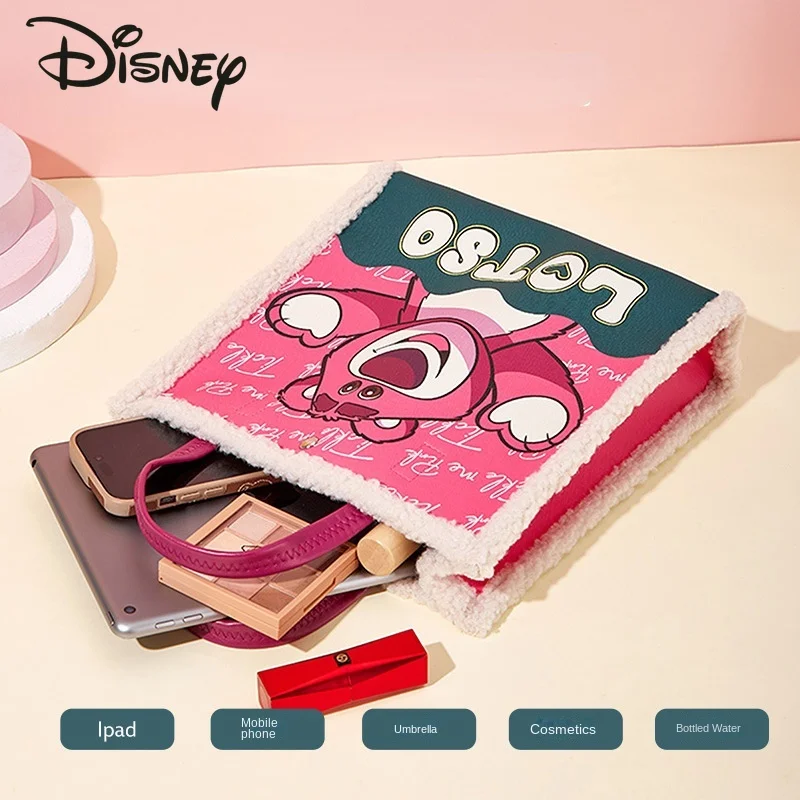 Disney 2024 New Women's Handbag Fashionable High Quality Girl Shoulder Bag Cartoon Casual Large Capacity Commuter Women's Bag