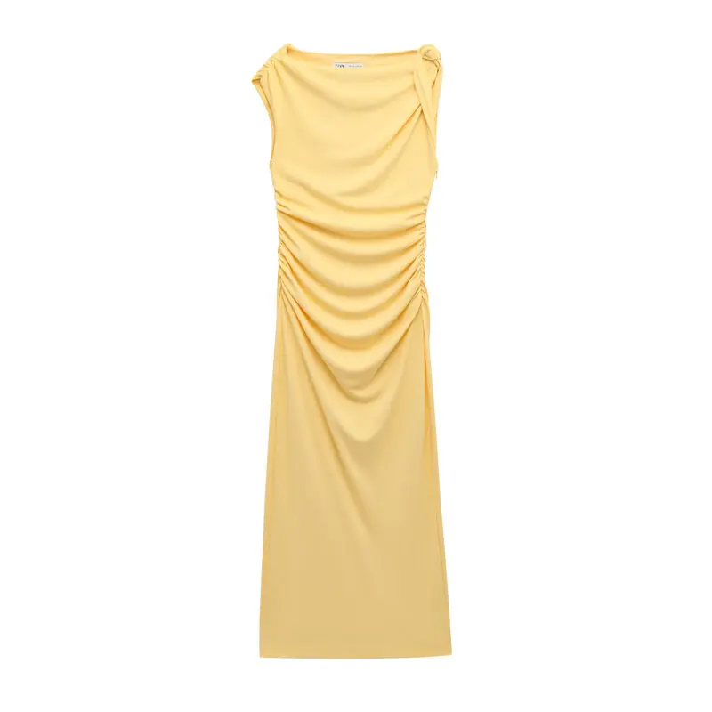 Spring 2025 Women's Faion Versatile Holiday Sle Asymmetric Midi Dr New Arrival Commute Suitable Spring Summer Svel