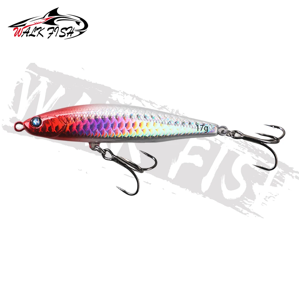 WALK FISH 1 Stück 12g-28g Sinkender Weitwurf-Pencil-Hardbait, Stickbait-Wobbler für Salzwasser, Meerbarsch, Forelle, Hecht, Angelzubehör – Detail 13
