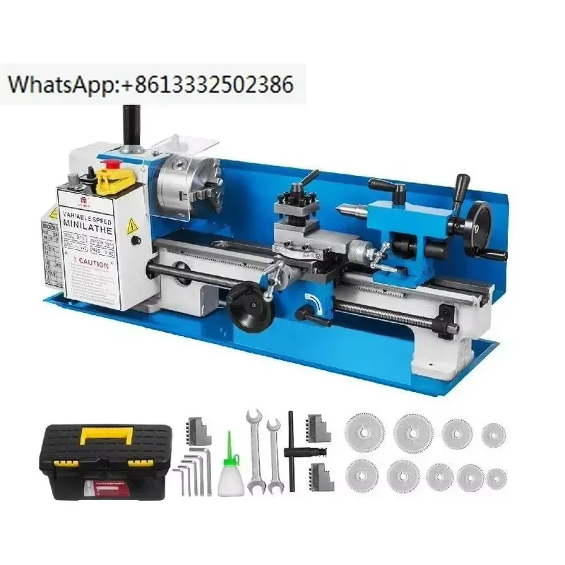 Mini Metal Lathe Machine 7 x 14 for DIY Metal Turning Drilling Threading Milling Woodworking 180x350 mm 550W Precision