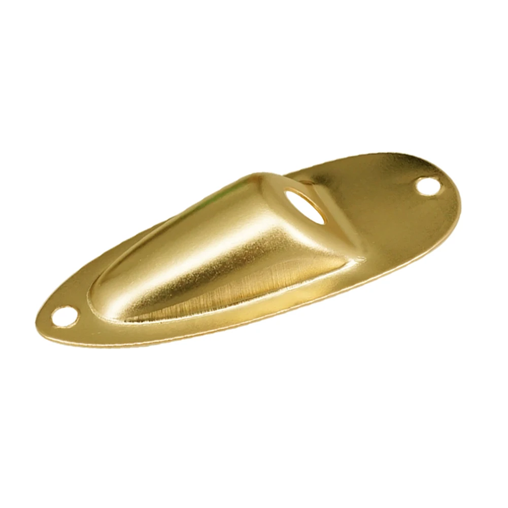 Electric Guitar Jack Socket Mounting Plate in Metal with 70mm Center Distance Between Screws and Standard Socket Opening