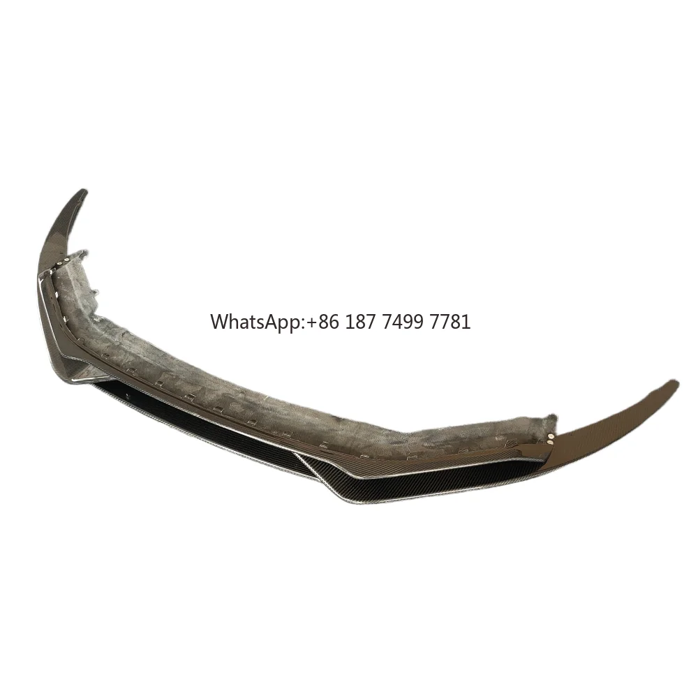 مصد الشفة الأمامية من ألياف الكربون الحقيقية على شكل حرف V، سبويلر شفة الذقن، طقم الجسم الفاصل لعام 2016-2018. ترقية R8 V8 V10