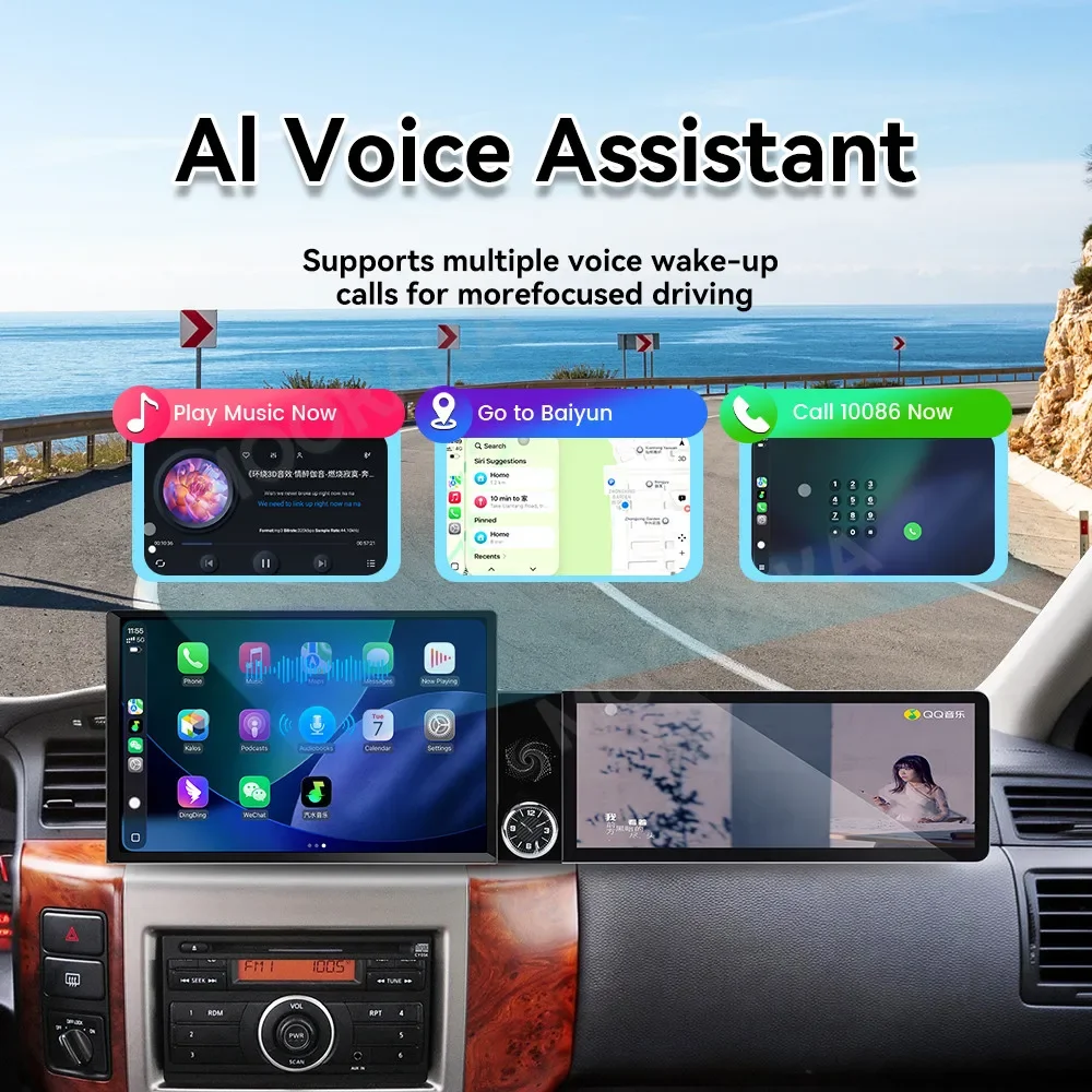 Android 15 Dual Screen 13.1 Inch 12.3