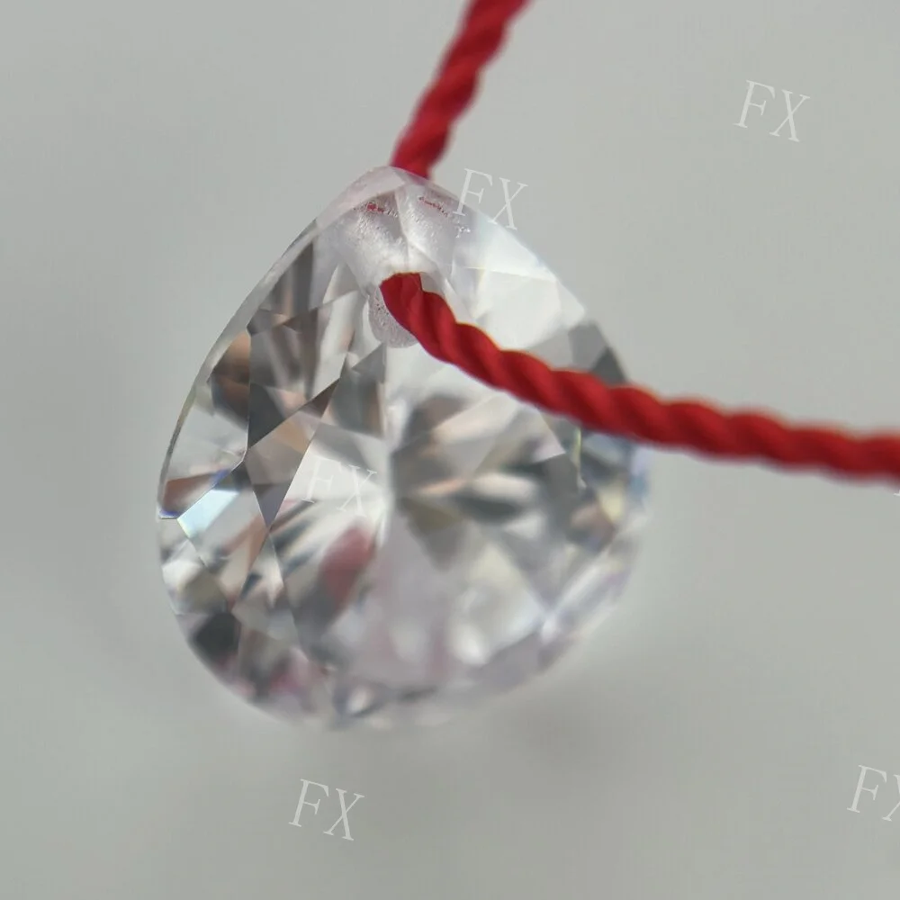 One Hole White Pear Shape Beads Cubic Zirconia Stones 5A 3x5~10x12mm Synthetic Gems For Jewelry Material Make