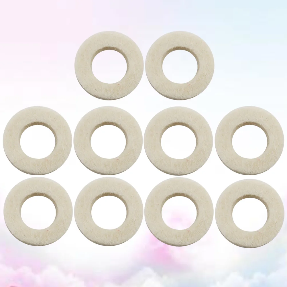 

10pcs Trumpet Felt Washers Cushion Pad Trumpets Musical Instrument Accessory (White) Trumpet Cushion Trumpet Pad