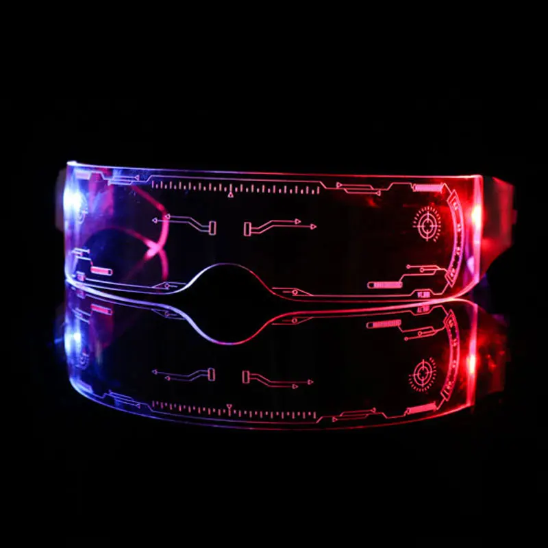 Led Light-Emitting Technology Glasses, Electronic Music Festival, Glasses, Annual Meeting, Bar, Disco, Sci-Fi Goggles