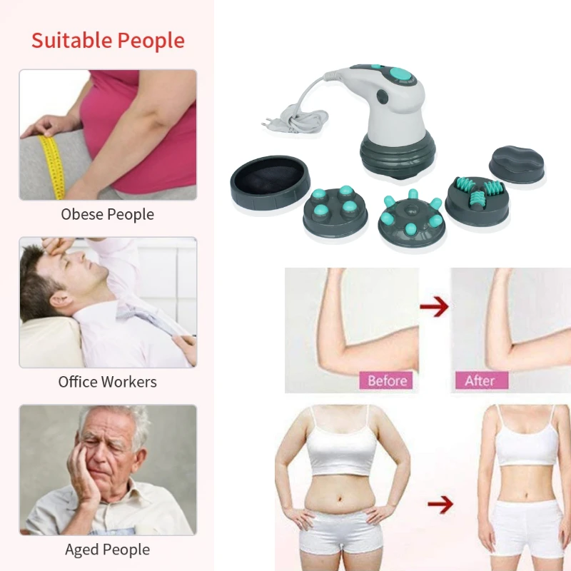 Electric Slimming Massager gun Machine Magnetic Weight Loss Therapy Body Massage Tool Vibrating Relax Muscle Roller presoterapia