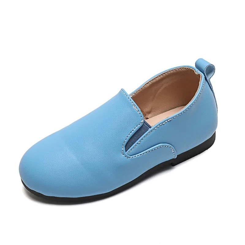 Kids Leather Casual Shoes - Brown Blue Comfortable Beautiful Footwear - Size 21-35 Child New Arrival Spring