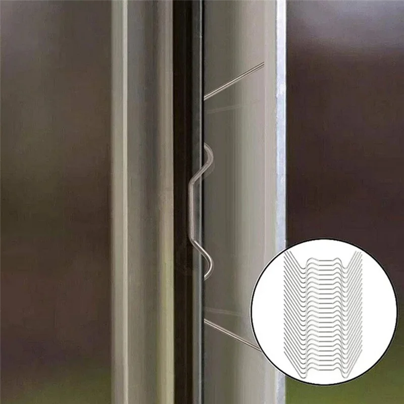 A44F-100Pcs الدفيئة الزجاج جزء كليب الدفيئة ث مقاطع الأسلاك الزجاج Z نوع مقاطع الفولاذ المقاوم للصدأ