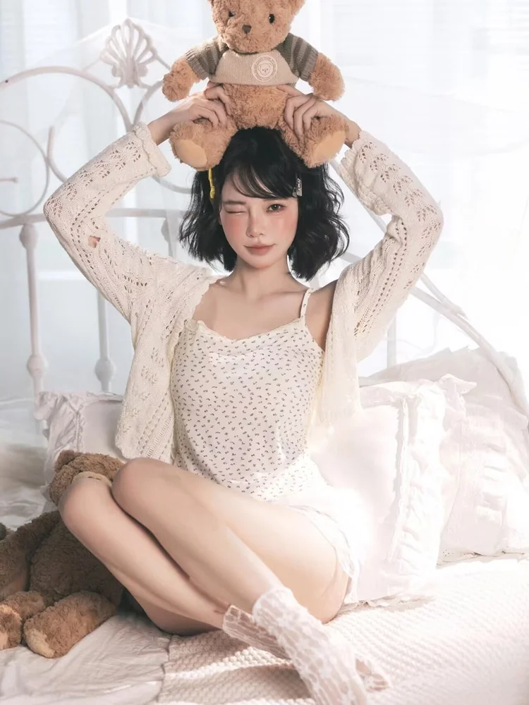 

New 2026 Home Girl Photography Clothing Fashion Artistic Lazy Style Teenage Girl's Clothing Summer Season Stage Costume