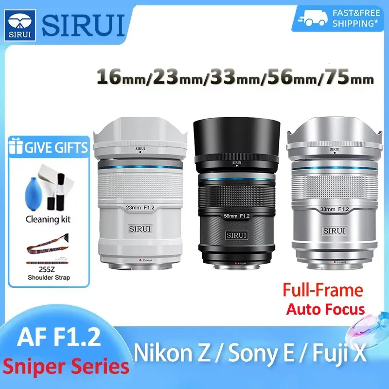 

SIRUI 16mm 23mm 33mm 56mm 75mm APS-C Auto Focus Sniper Series Prime Lens for Nikon Z Sony E ZVE10 A6400 Fuji X Mount XT3 XS10