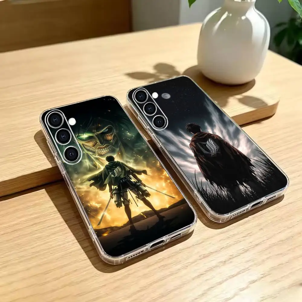 A-A-Attack on Titan edgy Phone Case Transparent Soft case Silicone For Samsung A73,A72,A71,A70,A53,A52,A51