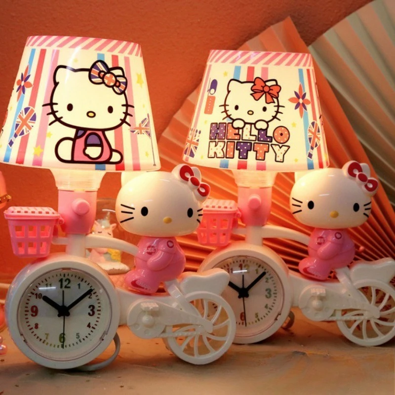 

MINISO Sanrio Hello Kitty Kuromi My Melody Cinnamoroll Kawaii аниме мультфильм милый ночник подключаемый будильник настольная лампа новая