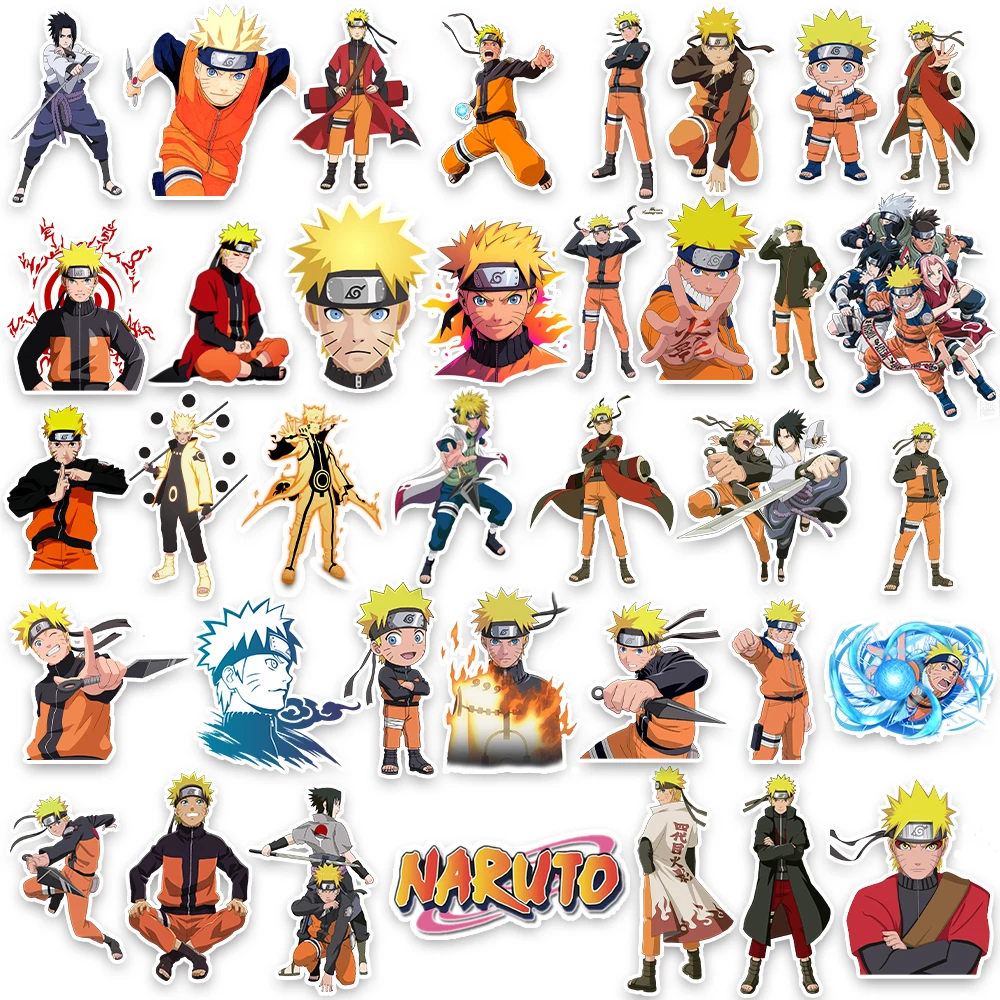 50 قطعة حقيبة ناروتو أنيمي ملصق الكتابة على الجدران اوتشيها ساسوكي اوزوماكي ناروتو الهاتف الغيتار المحمول دفتر لاصقة تزيين