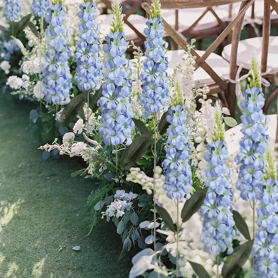 5/10 قطعة الزهور الاصطناعية Shyacinth الروطان غرفة المنزل الزفاف احتفالي زينة في الهواء الطلق حديقة DIY بها بنفسك هدية النعش ديكور الحلي #3