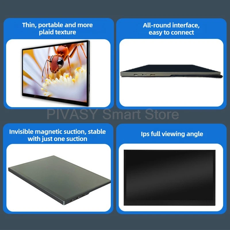 10,5 inch touchscreen tv-monitor mobiel lichtgewicht draagbaar high-definition verzadiging voor film thuisfeest kantoor bedrijf