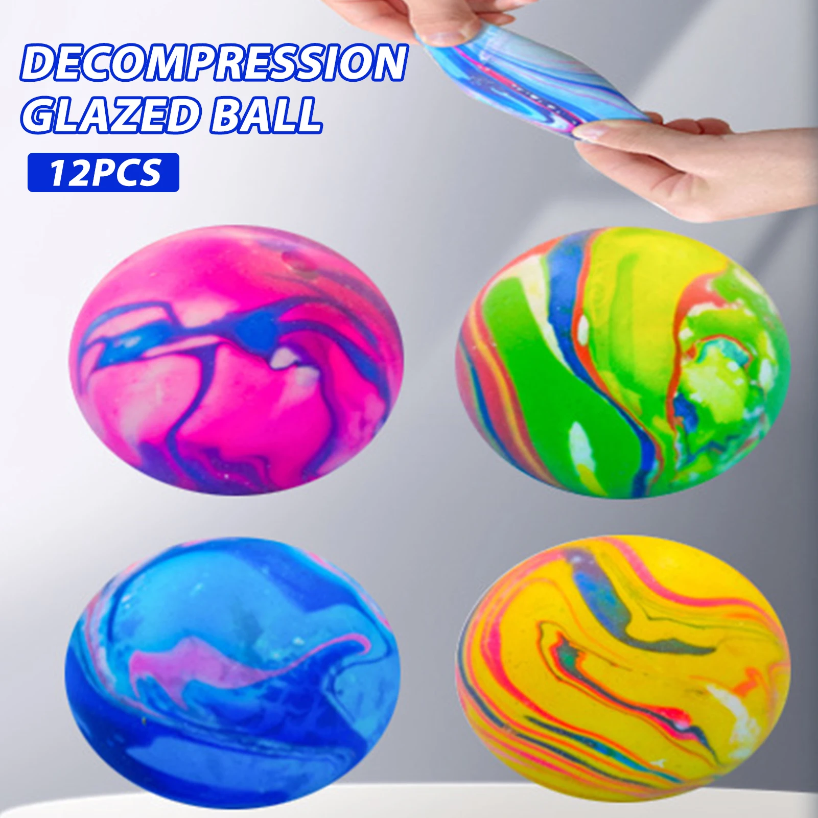 Juguete de compresión de bola de TPR suave, juguete sensorial reutilizable, juguete de descompresión