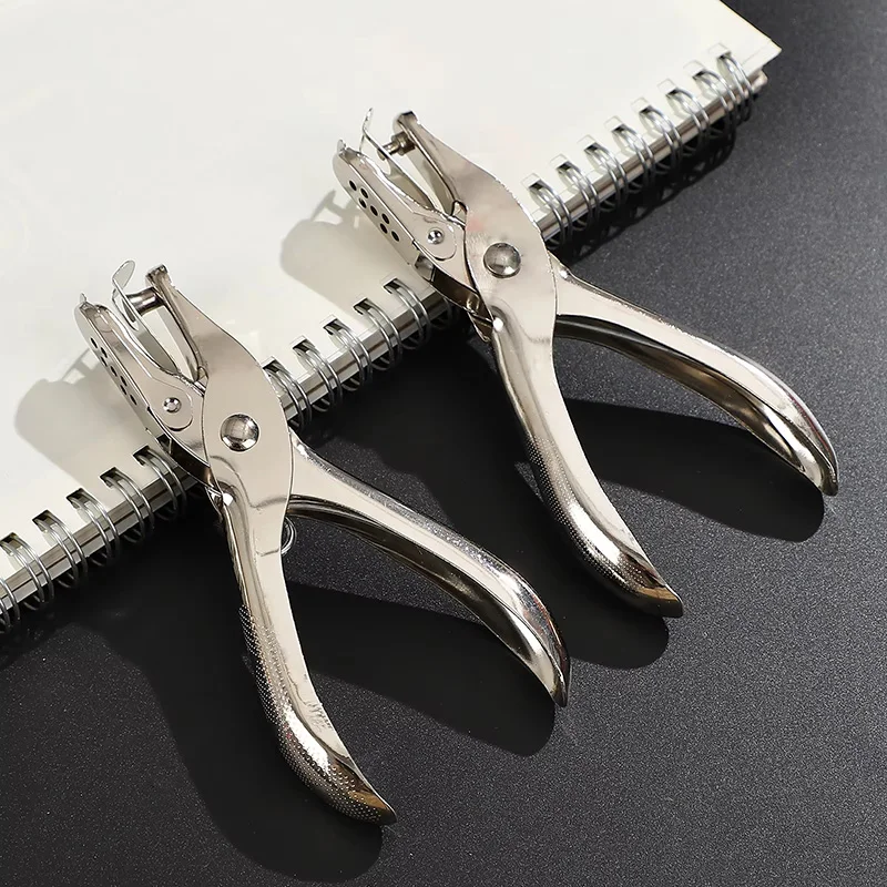 

Portable Single Hand Held Metal Stationery Round Hole Diameter 6mm Hole Punch Pliers Hole Punch Paper For School Office Supplies