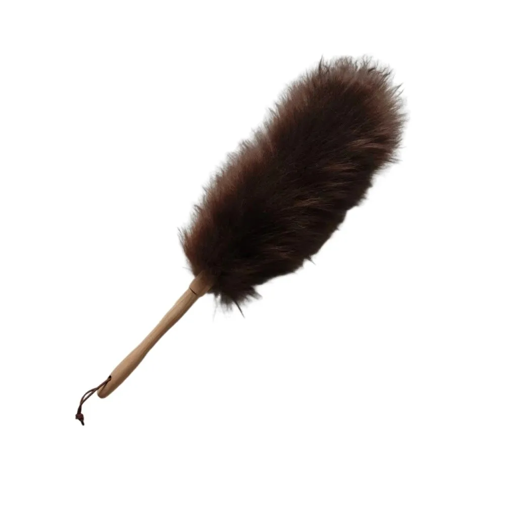 Washable Wool Duster Soft Brush Long Handle Multipurpose Cleaning Tools Anti Static Lightweight Wool Dust Collector