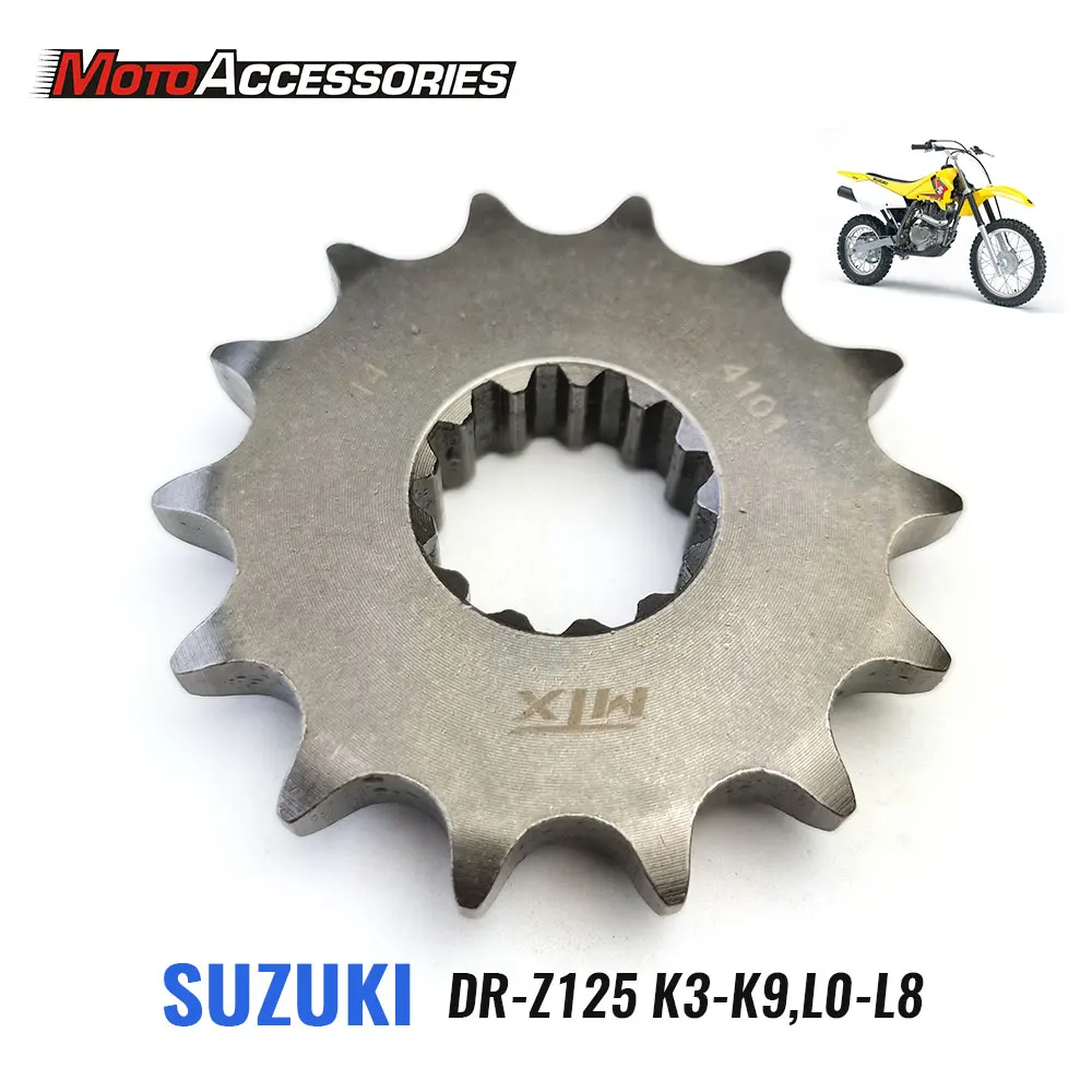 For Suzuki DRZ125 18NC Front Engine Sprocket Motorcycles Chain Sprocket Dirt Pit Bike Motorcycle Accessories