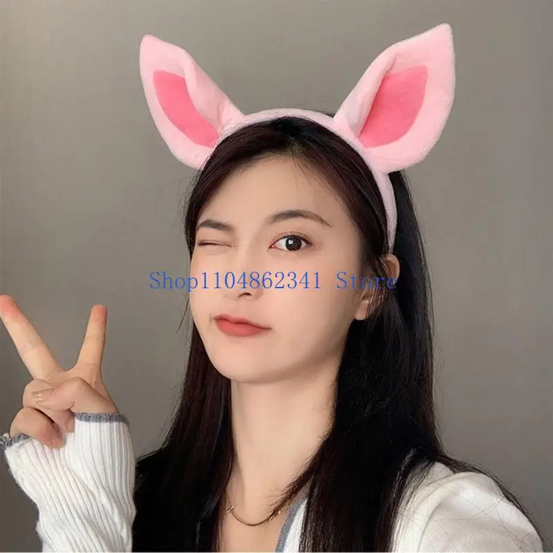 

Cute Animals Pink Pig Ears Durable Hair Hoop Women Headband Makeup for Head Band for Xmas Halloween Cosplay Hair Accesso