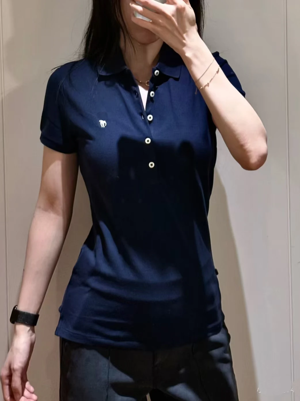 American Style  Shirt Short Sleeve Casual Loose Fit Slimming Effect Five Button T-Shirt Women's Model Cotton 100% Busines...