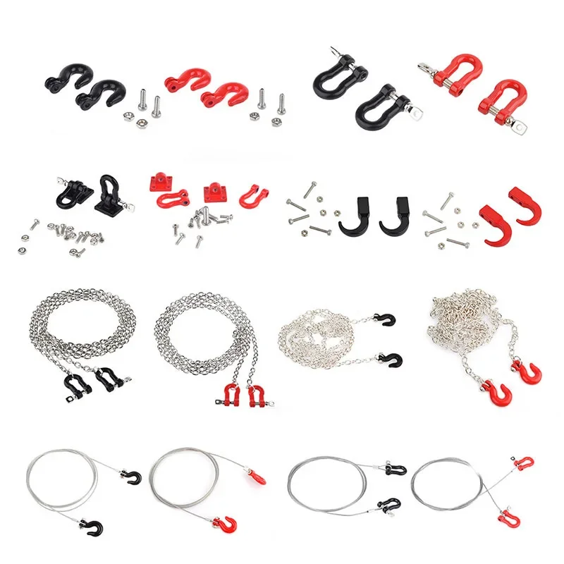 

Rc Car Metal Tow Hook Chain Decoration For 1:10 Rc Rock Crawler Trx-4 Axial Scx10 90046 Wraith D90 Tf2 Tamiya Cc01