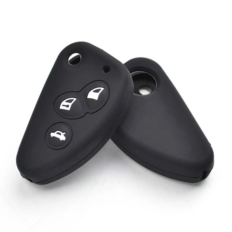 3 Button Silicone Car Remote Key Fob Shell Cover Case For Alfa Romeo 147 156 166 GT JTD TS Skin Holder Protector