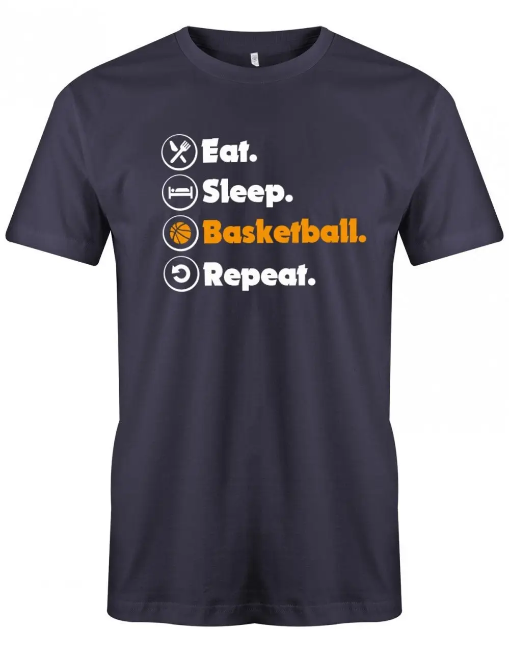 

Футболка для баскетбола с надписью «Eat Sleep Repeat»