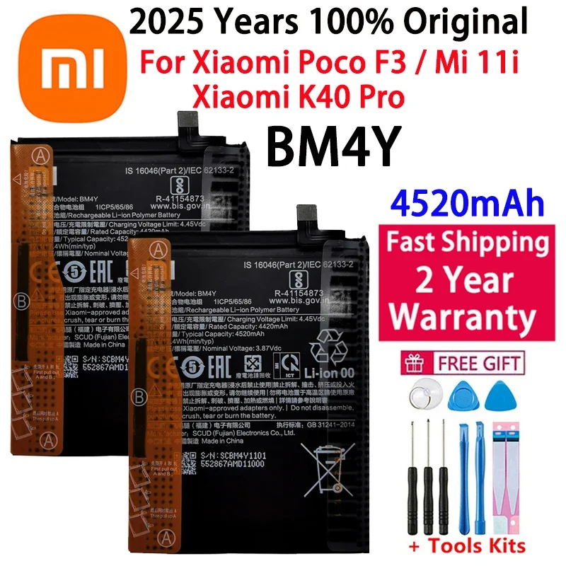 100% Original BM4N BM4M BM4X BM4Y BM55 BP42 BM59 BM58 Battery For Xiaomi Mi 8 9 10 11 11i 11T Ultra SE Lite A3 Mix4 5G Batteries image 2