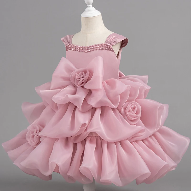 Weddings Bridesmaid Flower Girl Dresses Elegant Birthday Party Dress For Girls Princess Dress Children Ball Gown Evening Dress