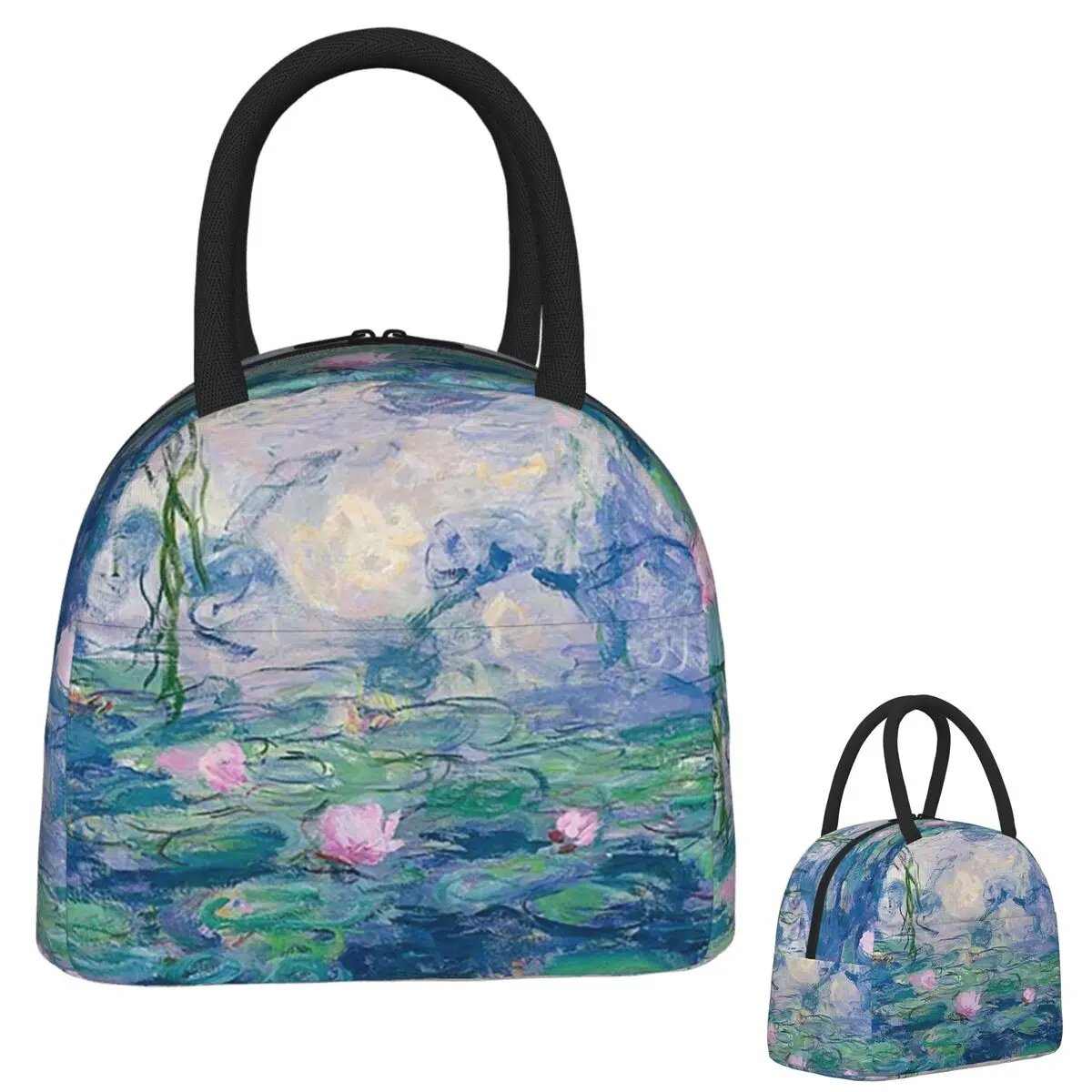 

Water Lilies Claude Monet Fine Art Insulated Lunch Bag for Women Kids Portable Food Boxes Thermal Lunch Box Tote