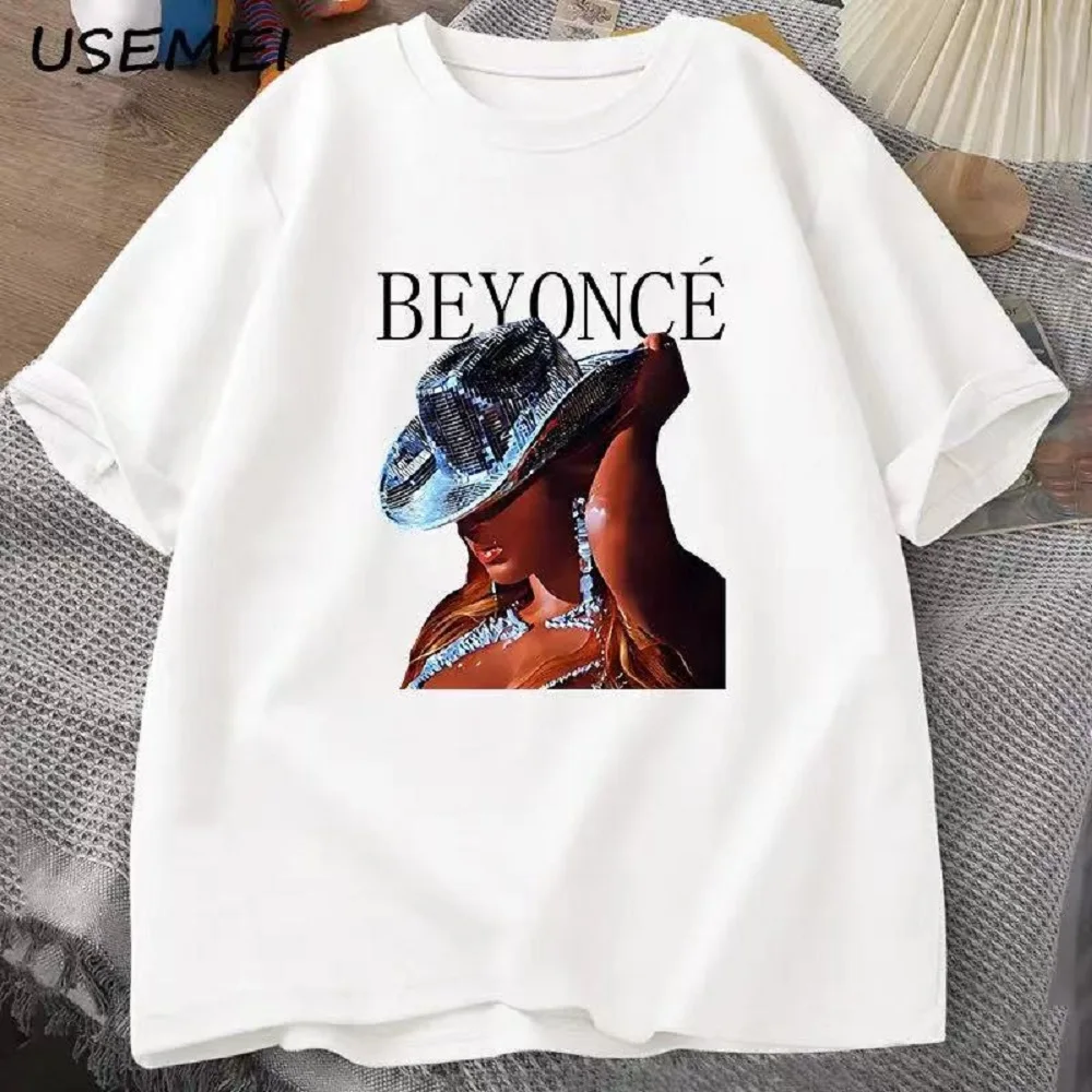 Beyonce Renaissance Tour T Shirt Mężczyźni Kobiety Bawełniane topy T-shirt O Neck Oversized Tees Streetwear Casual Harajuku Print 80017