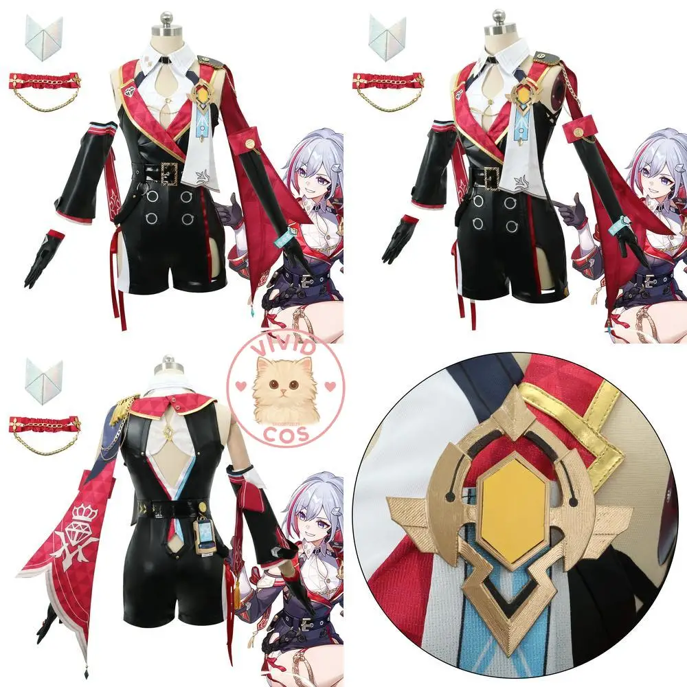 

Honkai Star Rail Cosplay Costume Anime Topaz Hobbs Role Play Outfit Sexy Full Set Women Halloween Convention Party Dress Outfit