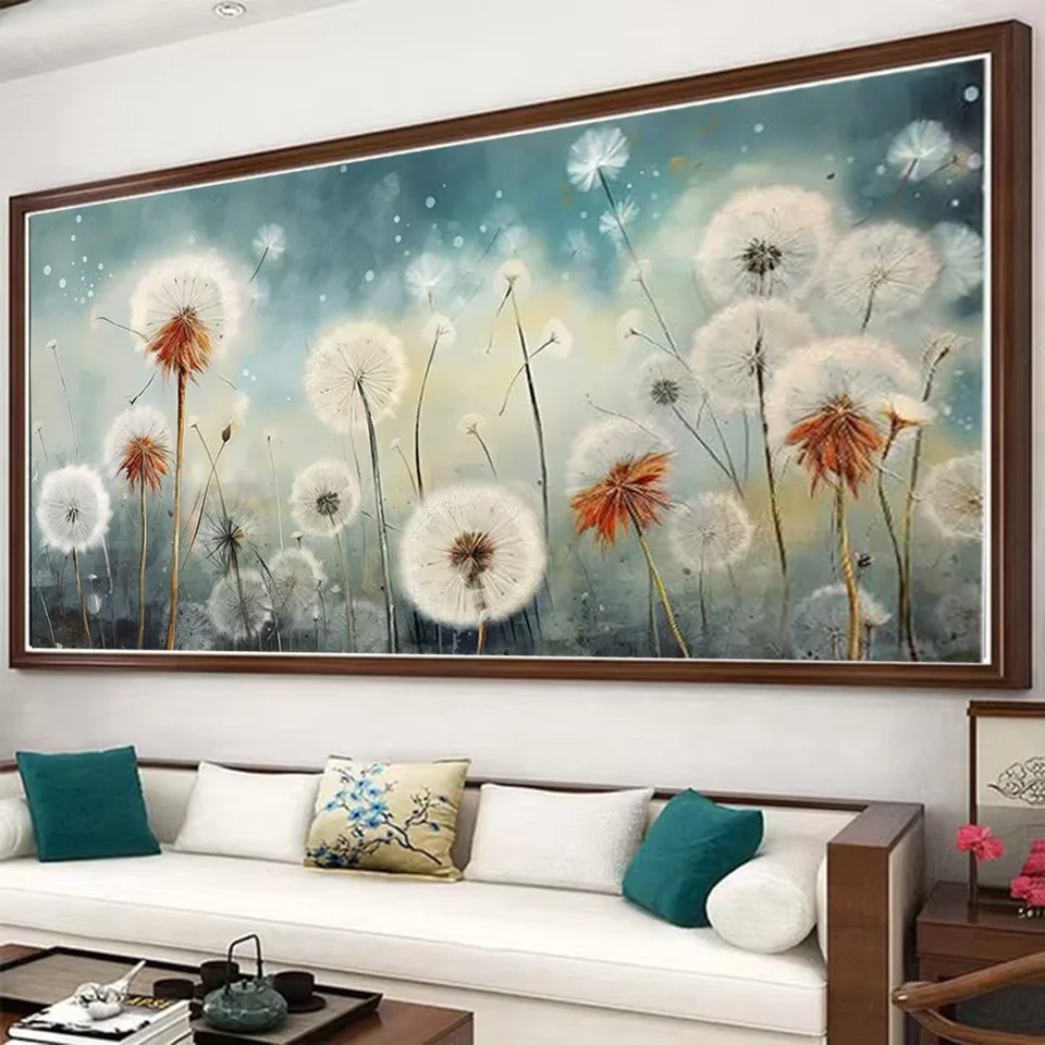 5D Flowers Art Diamond Painting Dandelion Full Rhinestone Mosaic Embroidery Cross Stitch Kit abstract still life Home Decor Gift