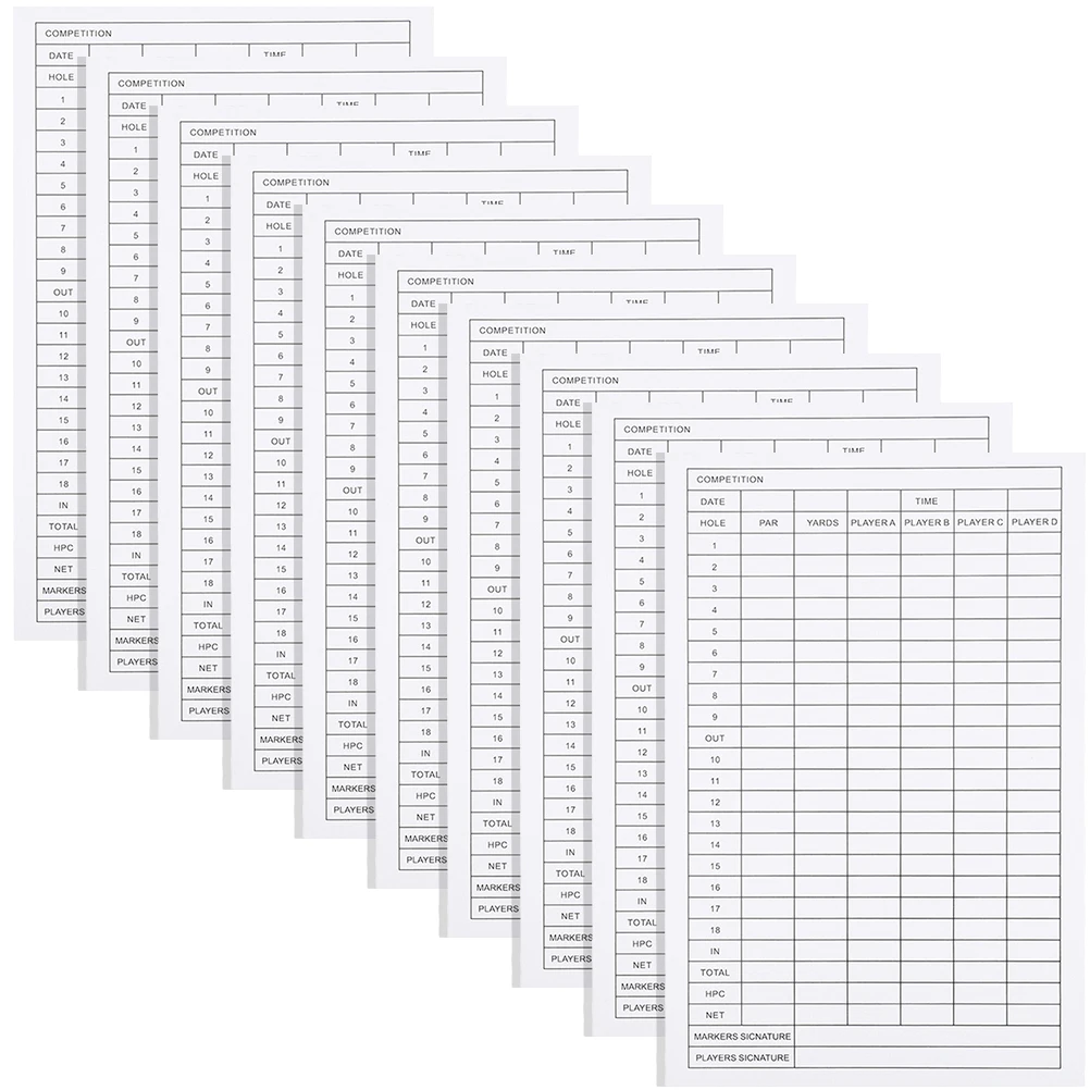 10 قطعة أداة حارس نقاط الجولف أدوات الجولف بطاقات الأوراق معدات الإكسسوارات #2