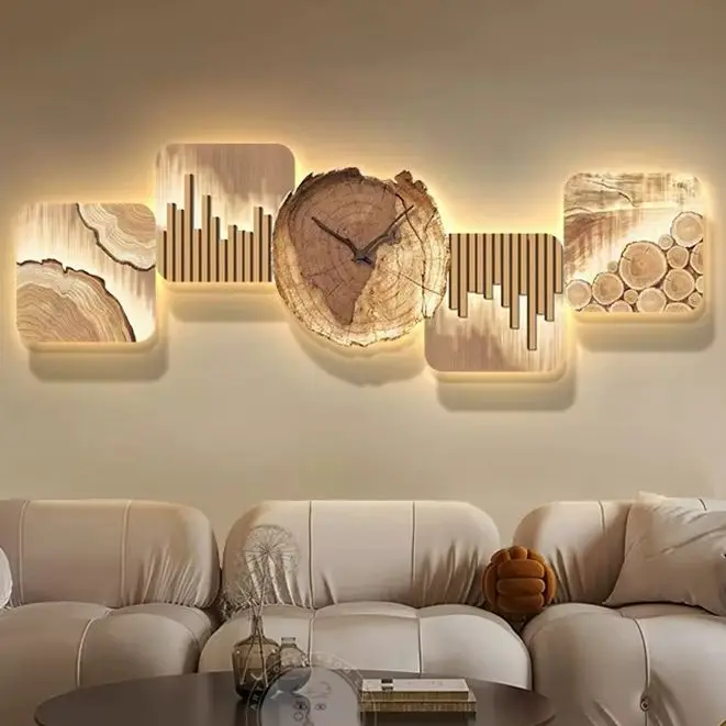 2026 new restaurant hanging watch with high-end feel, three-dimensional clock for restaurants