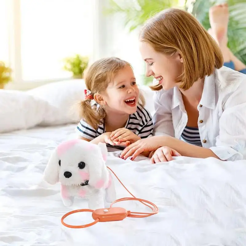 Puppy Toys For Kids Walking Dog Fur-real Pets Realistic Stuffed Animals Purring Dog Stuffed Animal Toy Dog For Kids Family