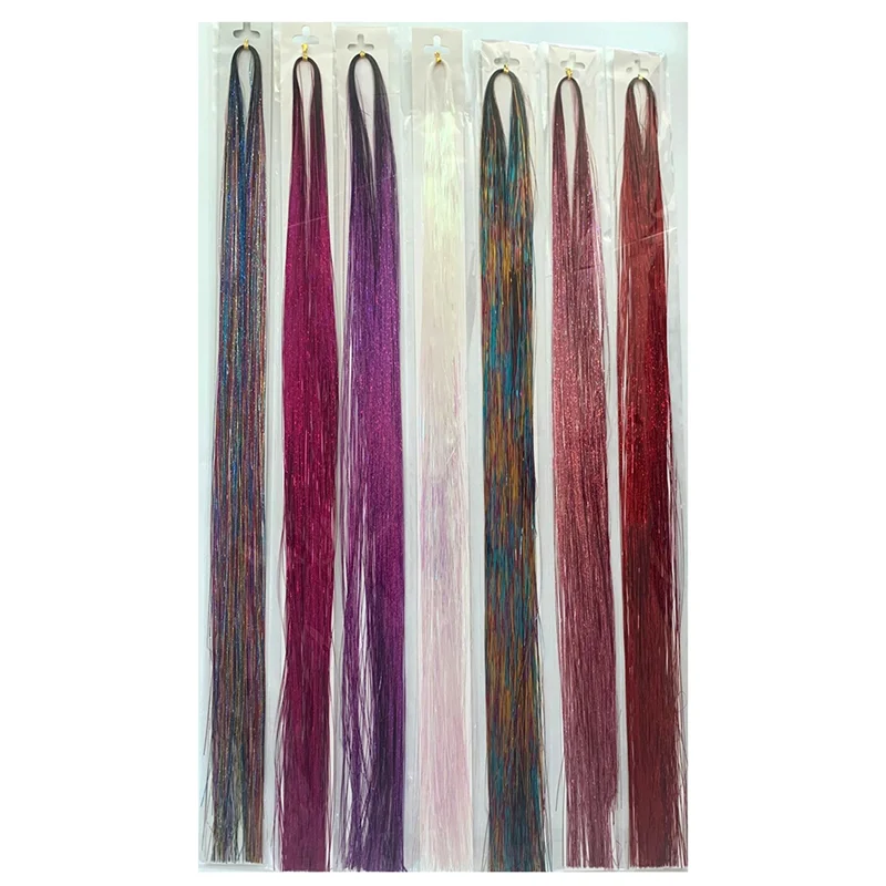 

A23R-Hair Extension Colored Wire Tinsel Set Heat Resistant Fairy Hair Tinsel Set With Tools