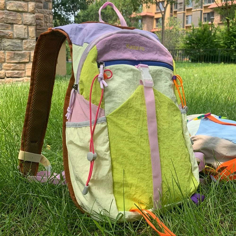 

2026 Fashionable Color-blocked Outdoor Hiking Bag, Travel Backpack, Trendy Large-capacity Backpack